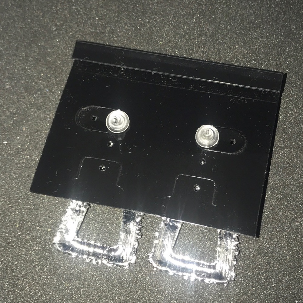 ⬇️Silver textured door knocker post earrings - Picture 5 of 5